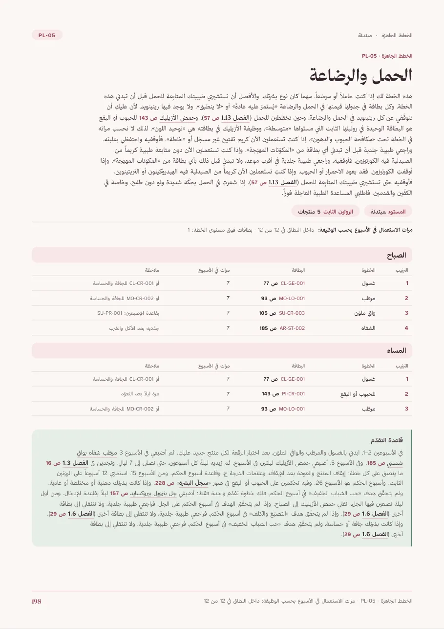 خطة جاهزة: الحمل والرضاعة